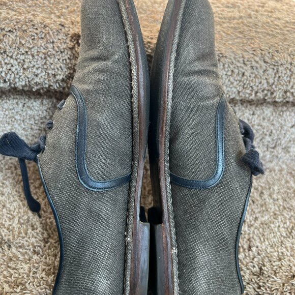 Bottega Veneta Canvas Brown Round-Toes Lace-Up Oxfords. main image 7